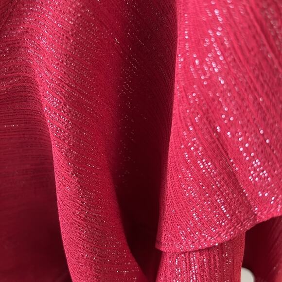 NWT REVOLVE RUMORED Tango tank top tiered chiffon red sparkle M - Picture 3 of 8